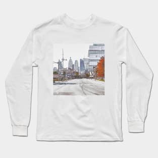 Downtown Toronto city and famous CN Tower Long Sleeve T-Shirt